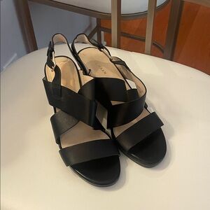 Cole‎ Haan Women's Black Cross-Strap Heels